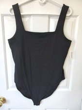 NWT OLD NAVY Women Black One Piece Bodysuit Size XL Casual Everyday Minimalist
