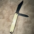 Vintage Folding Pocket Knife Made In USA 2 Blades White — photo 3