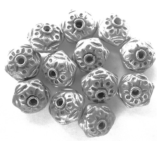 Genuine Bali Sterling Silver Cast Beads Design 9mm Fair Trade