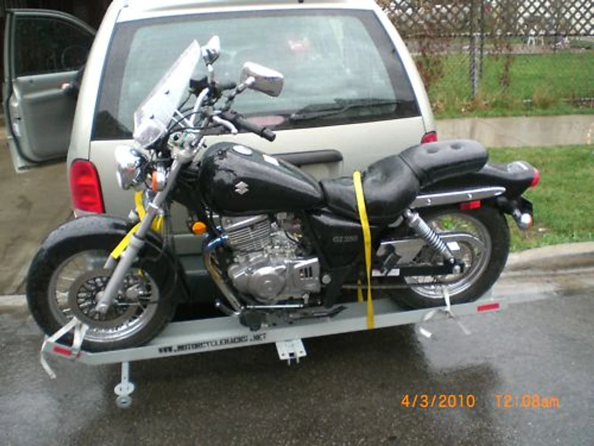 Steel motorcycle carrier outlet