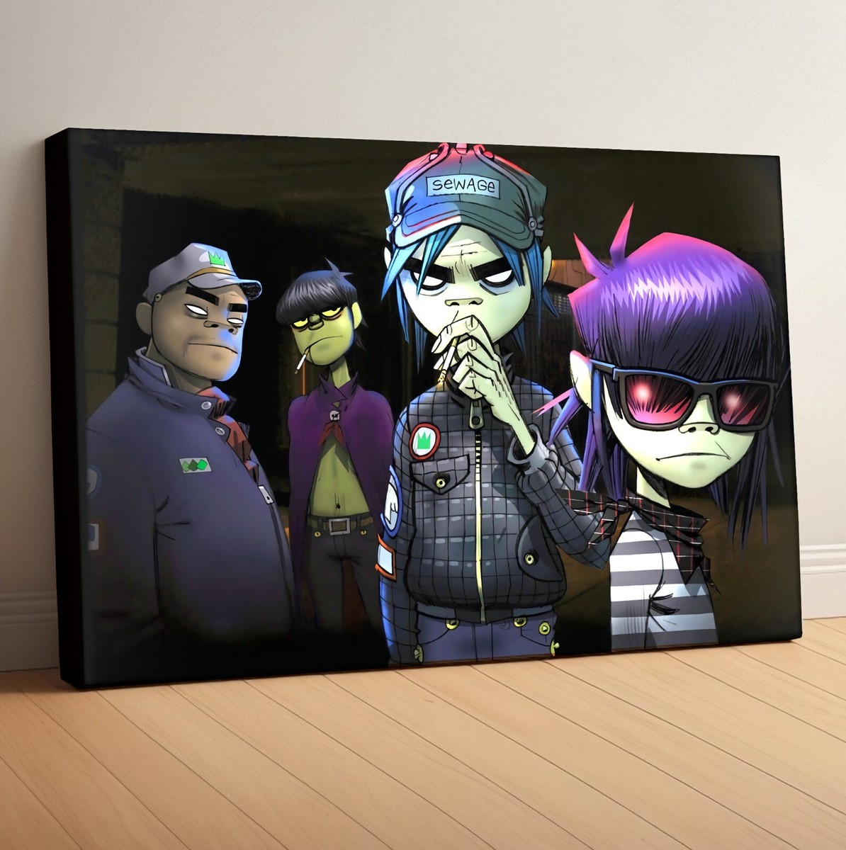 GORILLAZ - Canvas Wall Art Giclee Print Poster Picture +Many Sizes