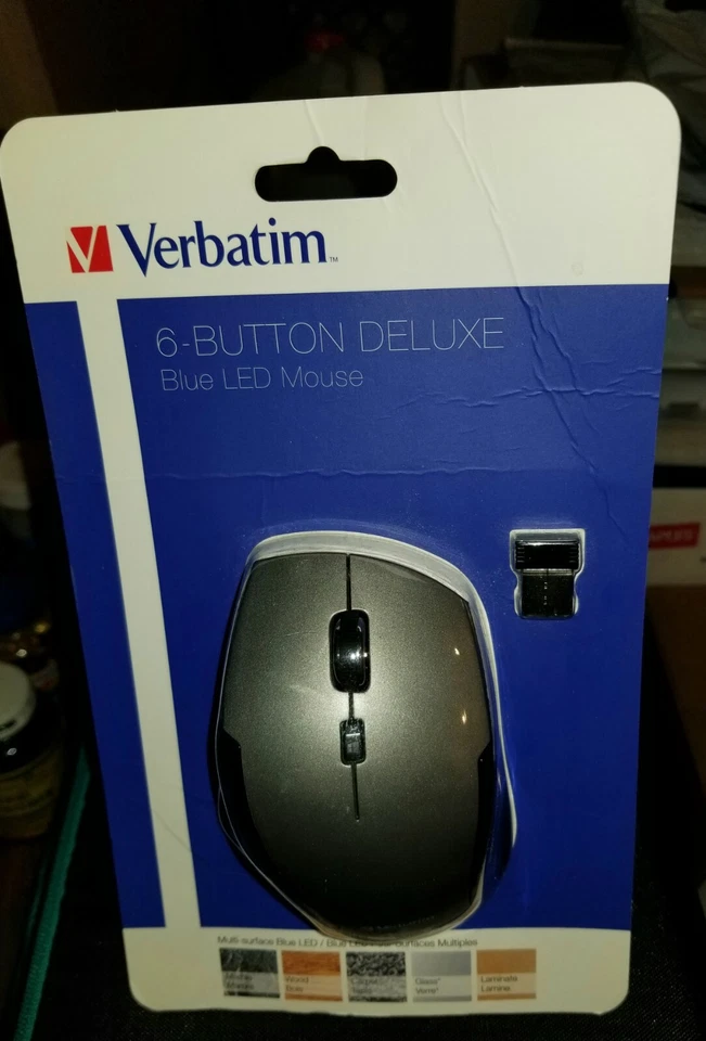 Verbatim Deluxe 98621 Wireless Blue LED Mouse Graphite VTM98621 NEW SEALED PKG✔ - Image 3 of 4