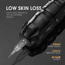 Wireless Tattoo Machine with Extra 38mm Grip Coreless Motor Digital LCD Display