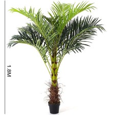 LARGE 8ft 4ft Artificial Palm Tree Fake House Plants in Pot Indoor Outdoor Décor