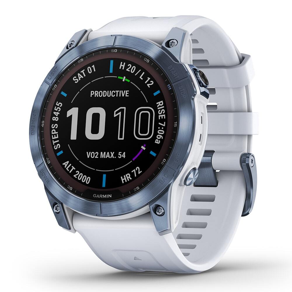 GARMIN FENIX 7X サファイアクリスタル Garmin fenix 7X Sapphire Solar Smartwatch - Mineral Blue