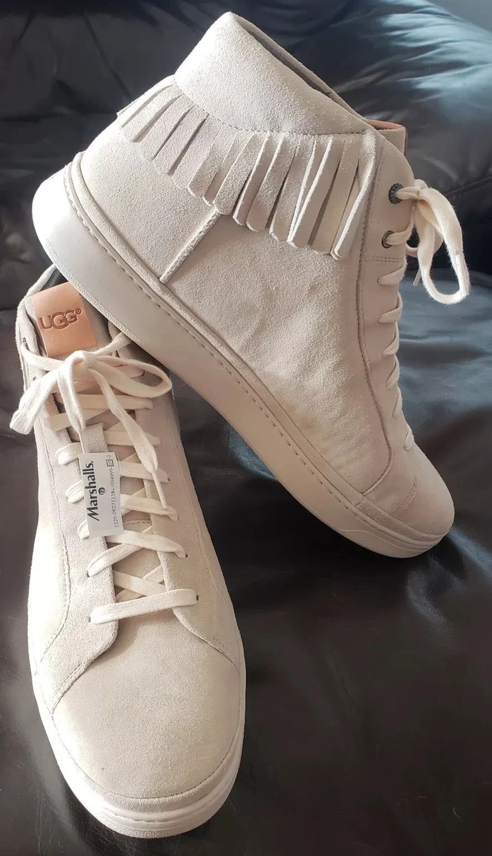 Mens Ugg Australia Cali Lace High Fringe Sneakers 1020137 Suede SZ 15