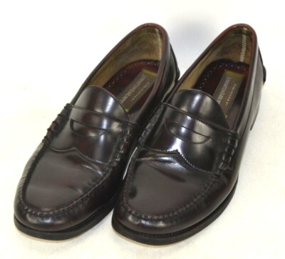 Johnston Murphy Penny Loafer Shoes Mens Size 9.5 D Burgundy 124-9003 Moc Toe