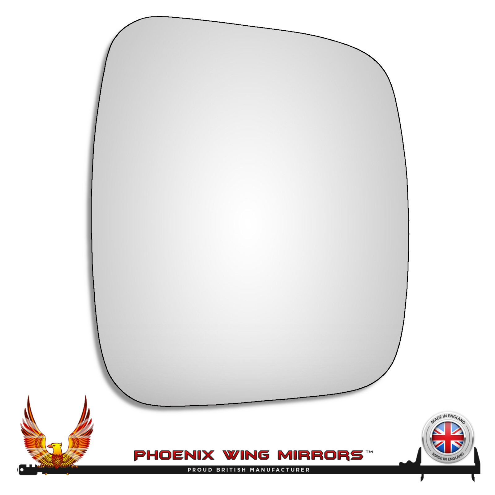 For Fiat Qubo Wing Door Mirror Glass 2007-2022 Convex Right Hand Side