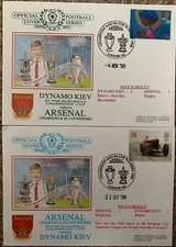 ARSENAL V DYNAMO KIEV EUROPEAN CUP 1998 BOTH LEGS FIRST DAY COVERS