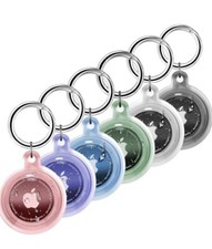 IPX8 Waterproof Airtag Holder, 6 Pack Apple Airtags with Keychain, Air Tag Case