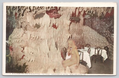 Postcard New Orleans LA Stalagmites and Stalactites The Cave Grunewald Hotel