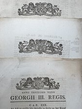 3 x Akt Parlamentu Wielkiej Brytanii - Jerzy III. - 1799 - Księżniczka Amelia
