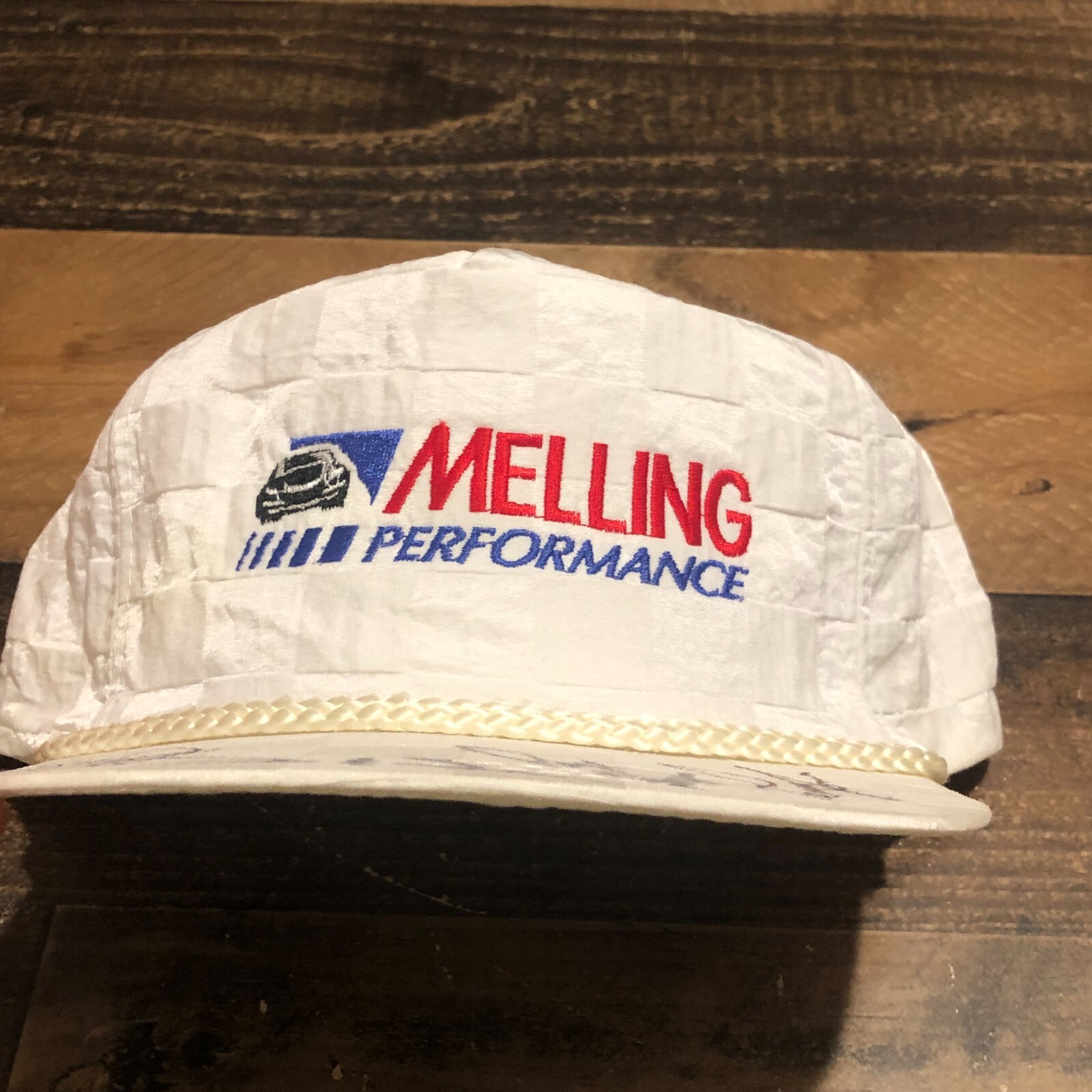 VTG Melling Performance Hat Strapback Cap Mens Wh… - image 2