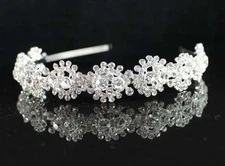 DROPS CLEAR AUSTRIAN RHINESTONE CRYSTAL TIARA HEADBAND BRIDAL WED PROM H1866