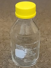 Pyrex 500mL Glass Storage Media Bottle W/GL45 Screw Cap And Drip Ring 1395 #35 ❻