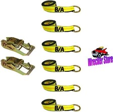 Set Of 6 Wheel Lift Straps 2 Ratchets - For Century Jerrdan Wrecker