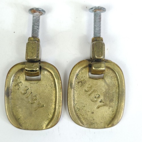 Lot Of 5 VTG Brass Furniture Drawer Drop Pulls Pendant Drop A3137 - Picture 8 of 12
