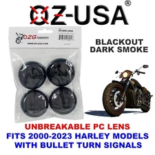 Dark Smoke Turn Signal Lens blinker cover Harley FXD FXS FLST FLHTC FLTR dyna XL
