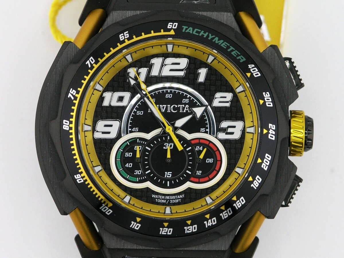 NEW INVICTA 43799 S1 RALLY JM CORREA LTD BLACK CARBON FIBER
