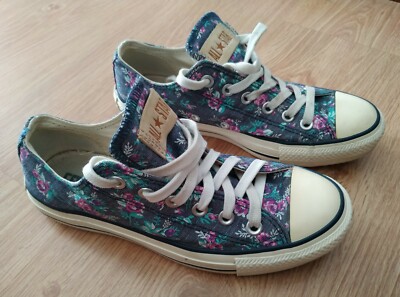 All Star Converse Chuck Taylor Denim Floral Low Top Sneakers - Main Image