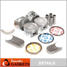 Pistons Bearings Rings Fit 01-05 Honda Civic Dx Lx 1.7l Vtec Sohc D17a1