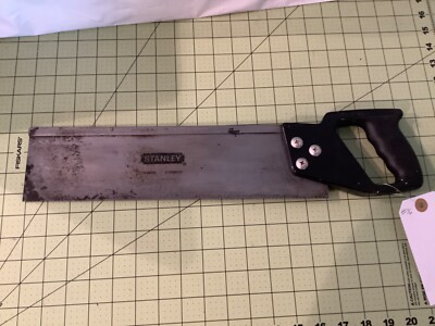 Vintage Stanley backsaw 15 point Tenon/Miter Saw Cutting Carpentry/Woodworking