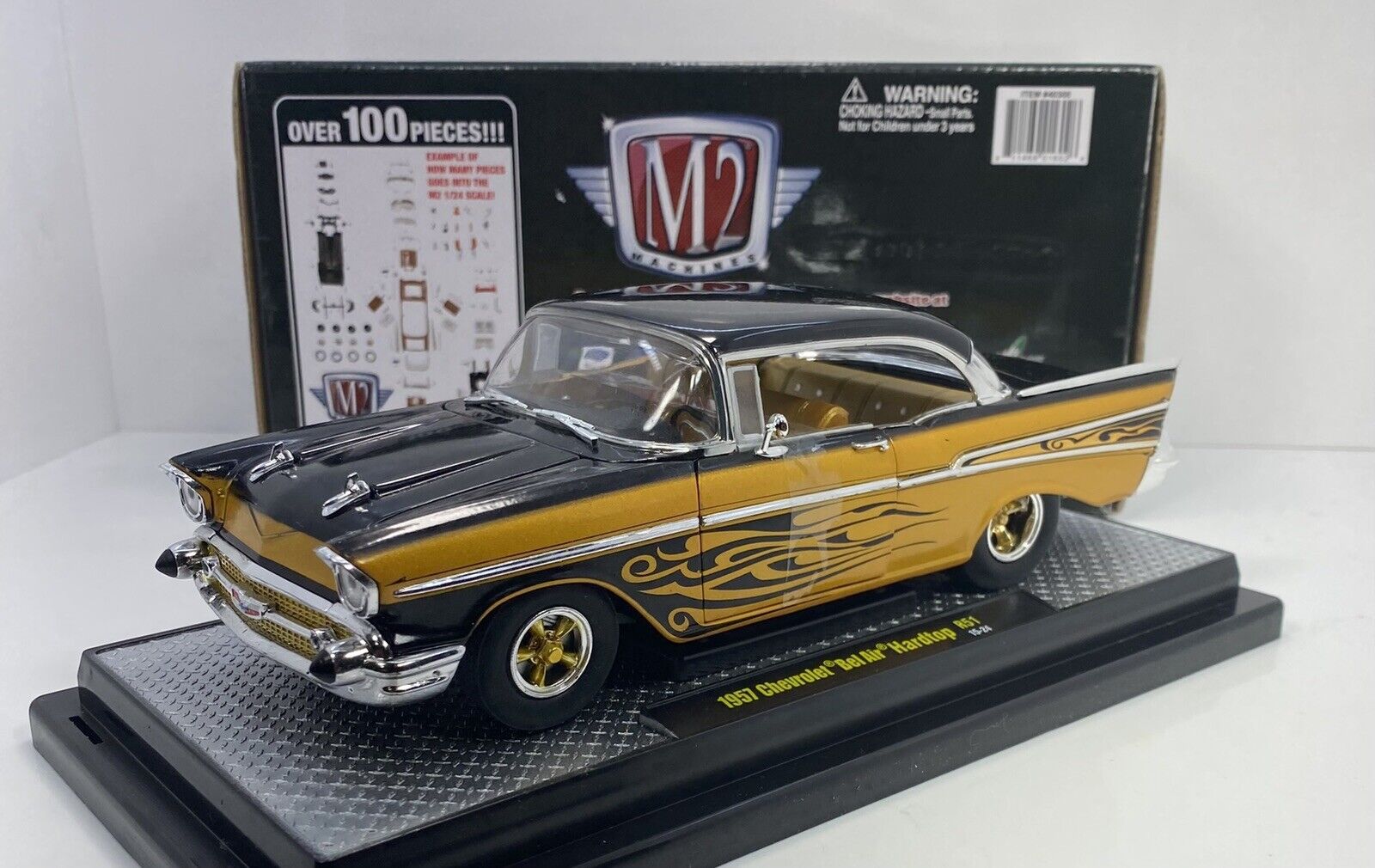 M2 Machines 1/24 Scale 1957 CHEVY BEL-AIR HARDTOP”CHASE VERSION”