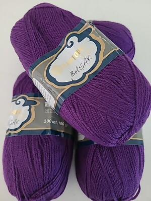 Kartopu Basak Sport Wt. Acrylic/Wool Blend Lot of (4)