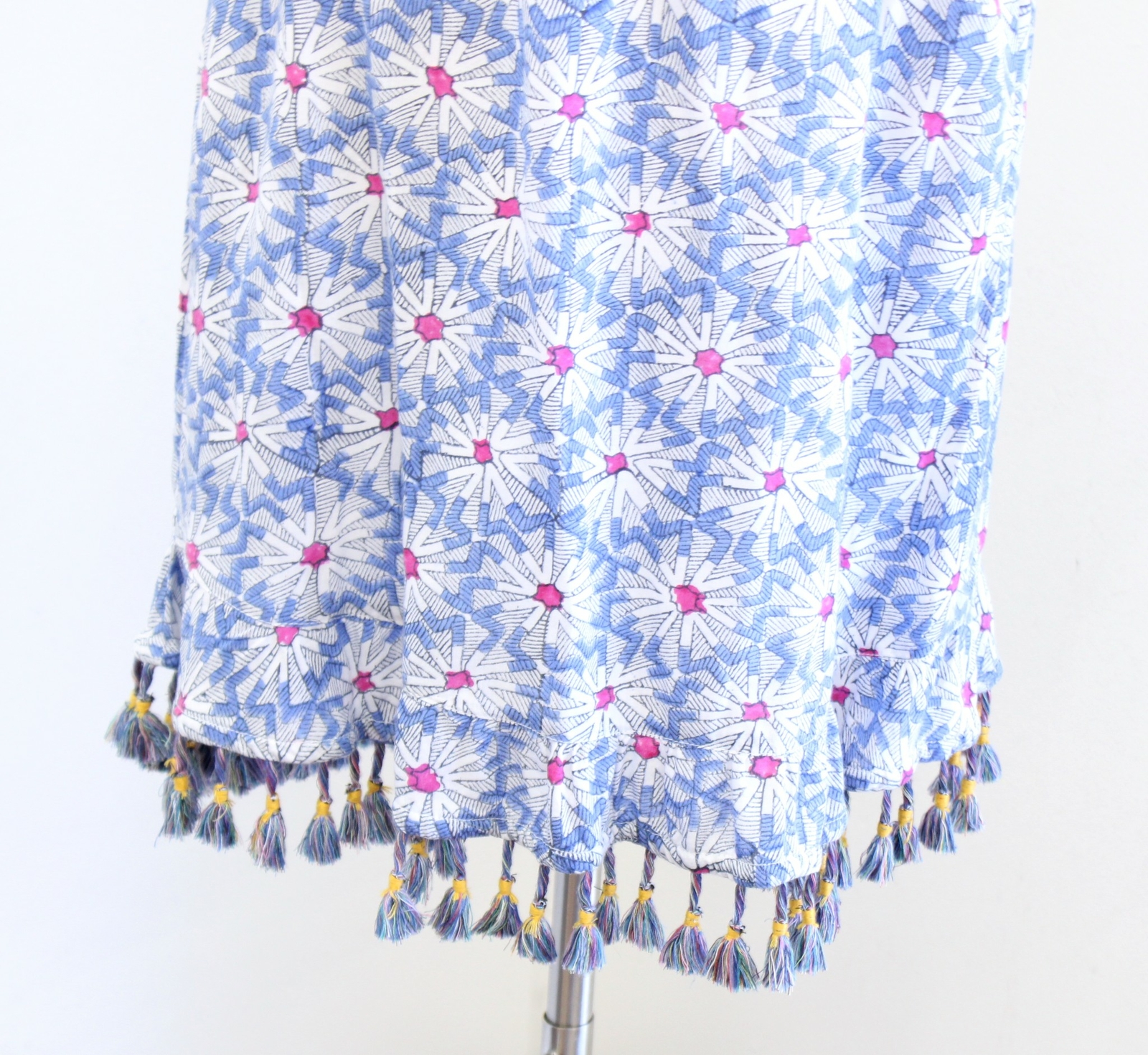 Roberta Roller Rabbit Blue Printed Strapless Tass… - image 4