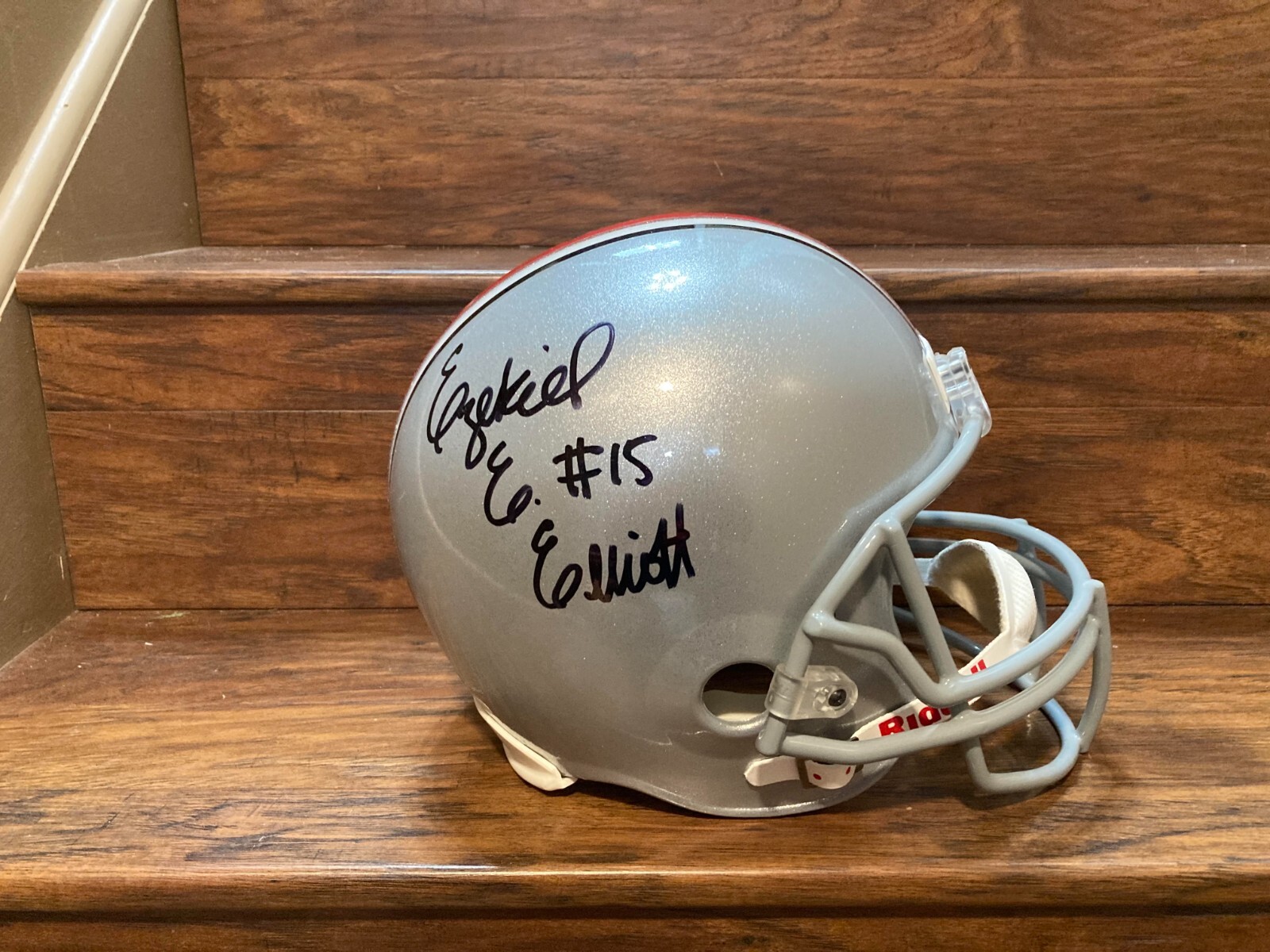 Ezekiel Elliott Autographed Signed Ohio State Ohio St. Riddell Replica W/JSA Authentication 