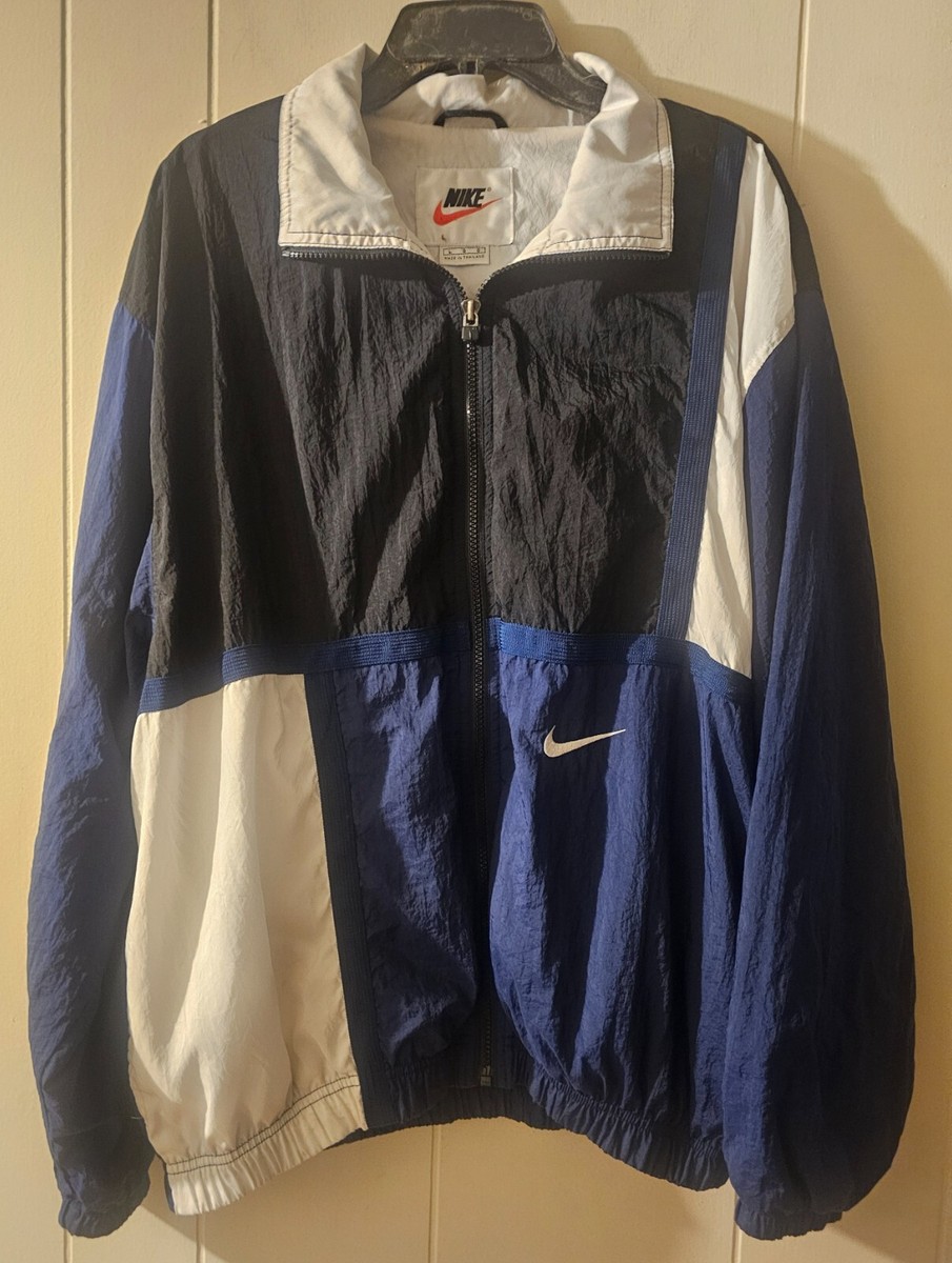 Vintage 90s Nike Windbreaker Jacket BIG LOGO Sz Large | eBay