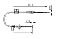 Bosch Handbremsseil Links FüR Terrano 2 2.4 2.7D 3.0D 02.93-09.07 OE 365310X900