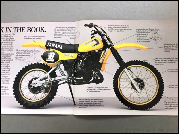 1981 Yamaha YZ250 Motorcycle Dirt Bike Vintage Original Sales