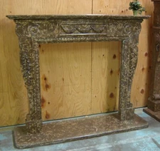 Natural Stone Fireplace Mantle – Marble Mantel Surround – Hand Carved 