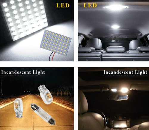 5x White Car Interior Light Panel 48SMD LED T10 BA9S Dome Festoon Bulb Adapter - Picture 8 of 9
