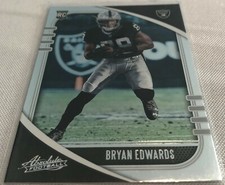 2020 Panini Absolute Football Bryan Edwards Las Vegas Raiders Silver Rookie #112