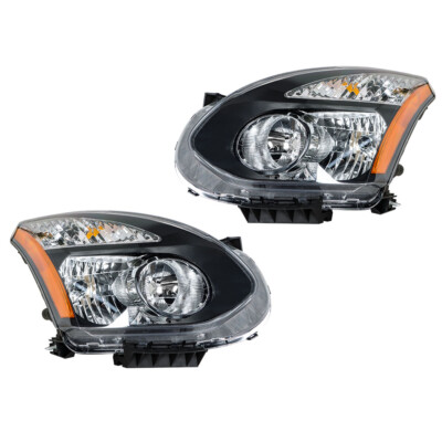 LABLT Headlight Halogen For 2008-2013 Nissan Rogue/14-15 Rogue Select Pair Black