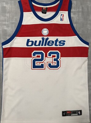 Authentic Vintage Nike NBA HWC Washington Bullets Wizards Michael