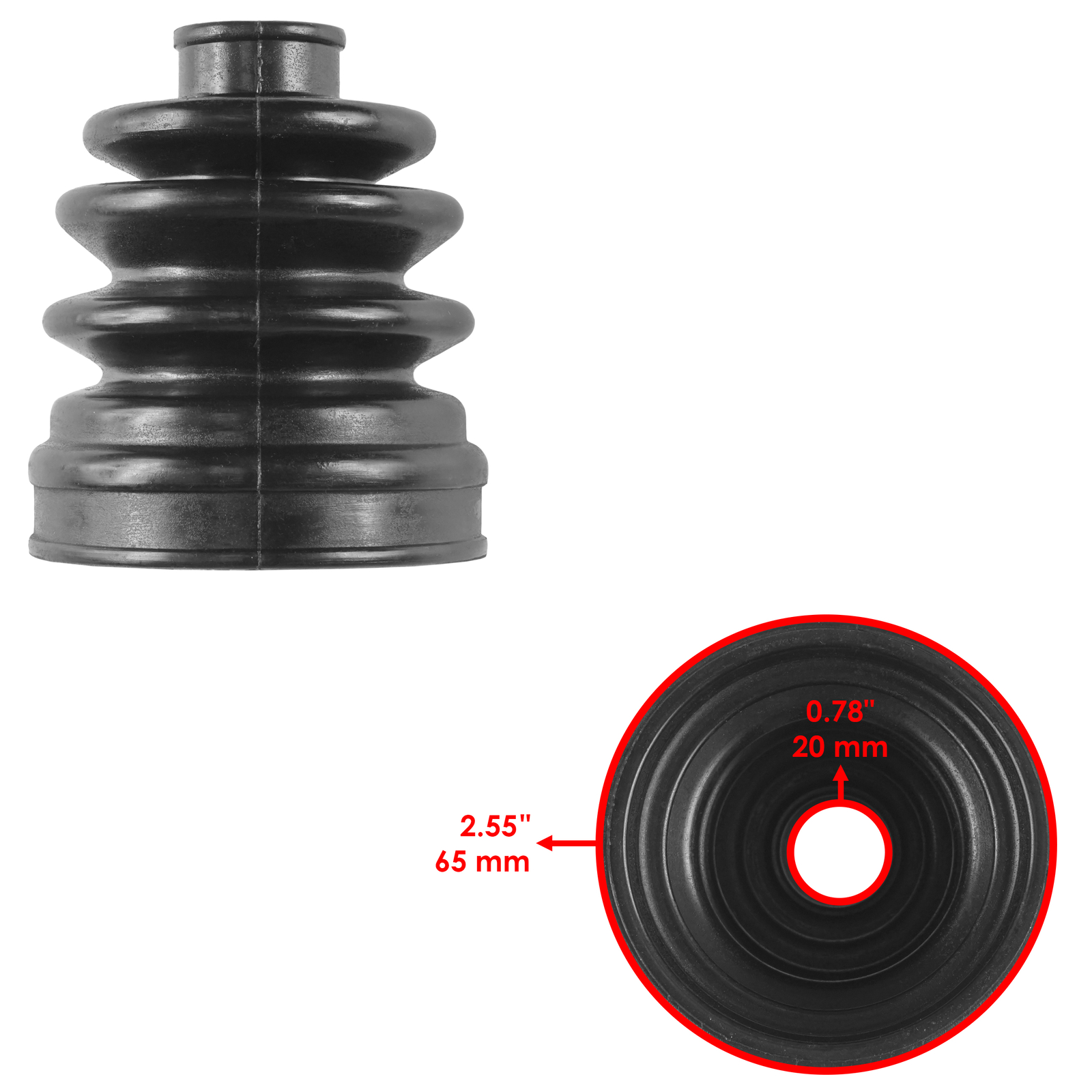 Front Axle Inner CV Boot Kit for Yamaha Big Bear 350 YFM350FW 4WD 1997