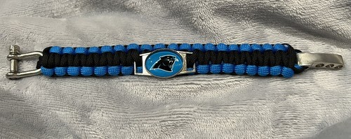 Pulsera de supervivencia Carolina Panthers Paracord cierre resistente de 9 pulgadas - Imagen 2 de 3
