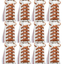 12 pairs Flat "Coffee" Sneaker Athletic String 27",36",45",54",63" Shoelace