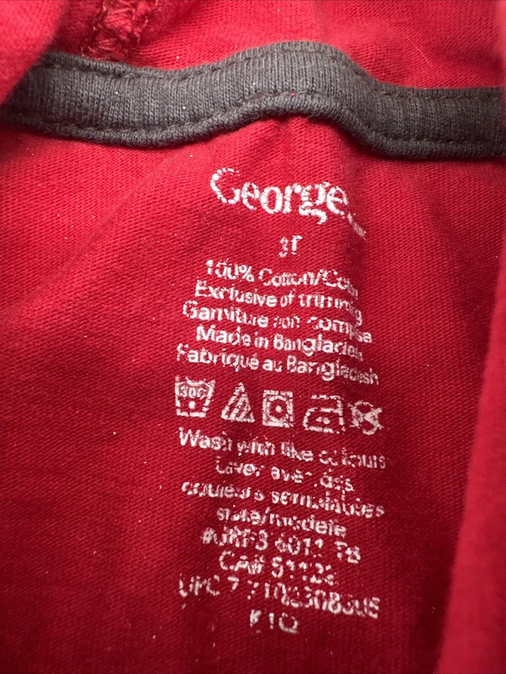 Sudadera con Capucha George Youth Boy 3T Rojo Estampado Gráfico Botón .. #17662 Foto 3 de 4