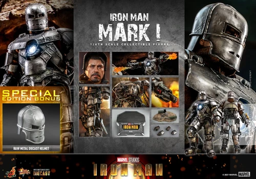 Figura diecast exclusiva de 1/6 Iron Man Mark I edición especial diecast de Hot Toys MMS605-D40