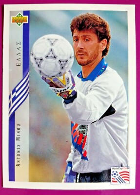 MINOU, GREECE-N.110-WORLD CUP USA 94 COLLECTIBLE CARD DELLA UPPER D.E.C.K.