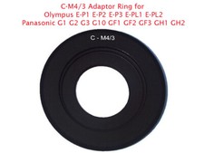 C-M4/3 C-Mount Adaptor fits Cine CCTV Lens to Olympus, Lumix 4/3 camera UK STOCK