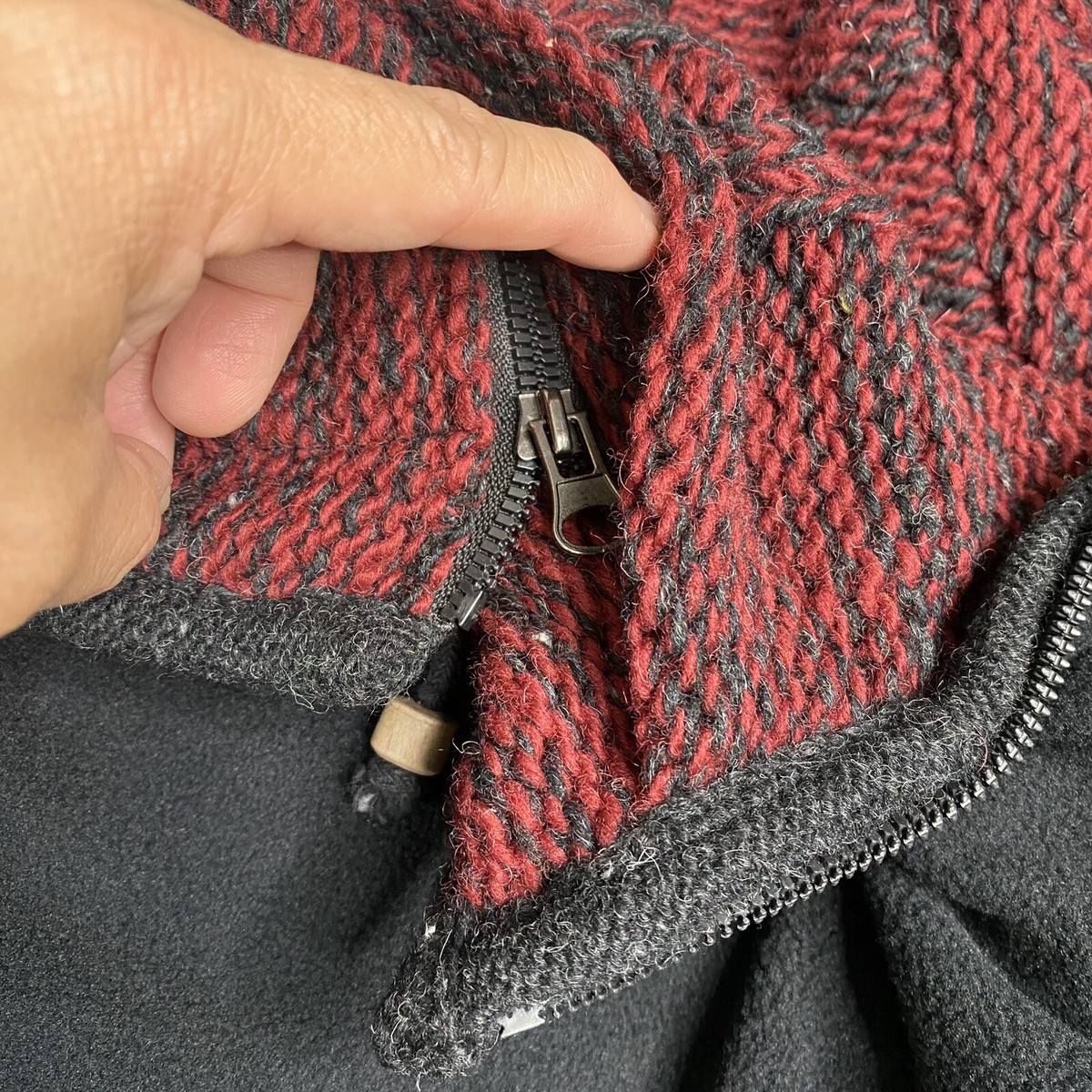 The Karmic Chameleon Wool Jacket Fleece Lined Hand Made Cable Knit