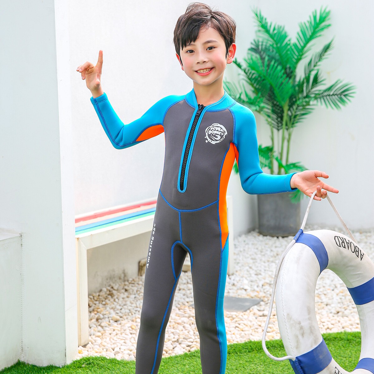 Top Quality Kids Wetsuit 2.5mm Neoprene Thermal Swimsuit, Full