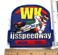 IJS Speedway Assen Netherlands Motorcycle  Racing Patch 2001 Event