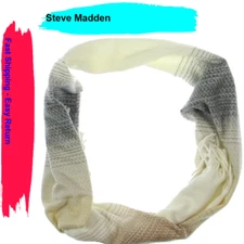 Steve Madden Womens Ombre Mid Weight Muffler Scarf,Camel.