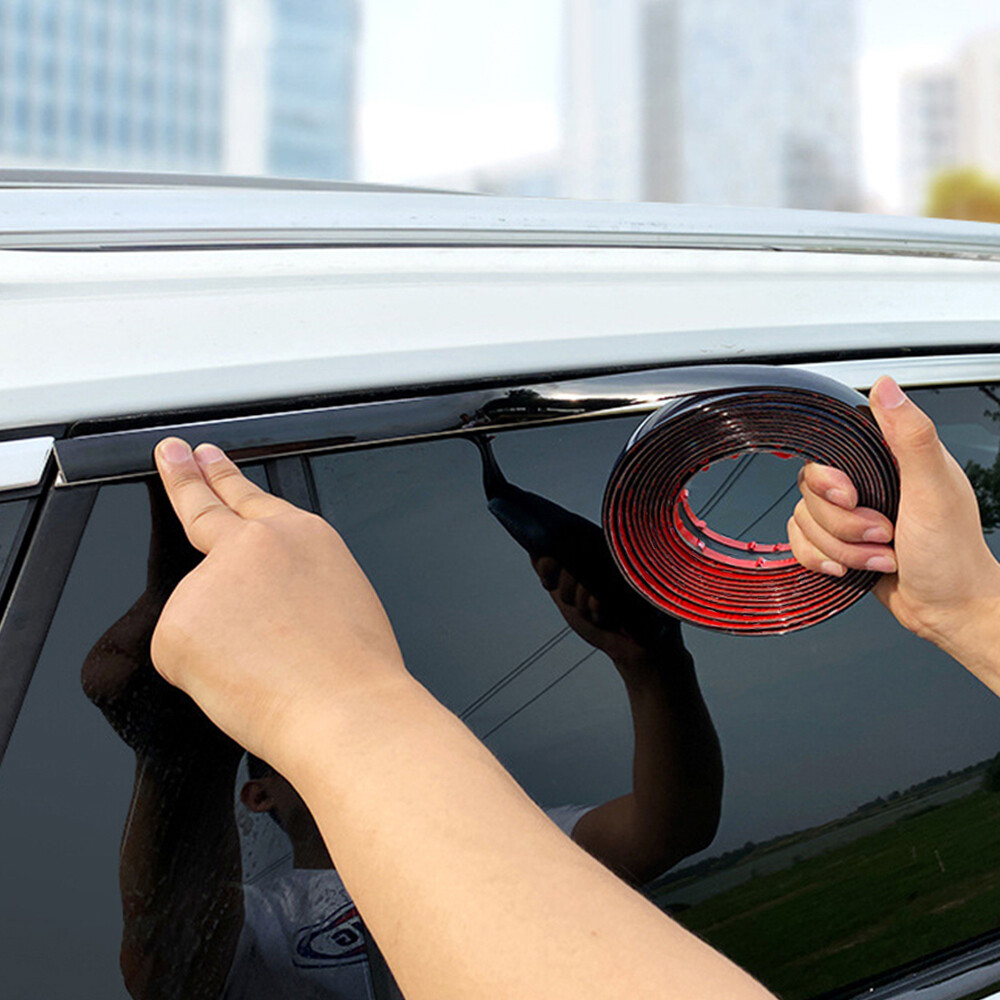 Black 3M Car Door Bumper Protector Trim Sticker Moulding Accessory